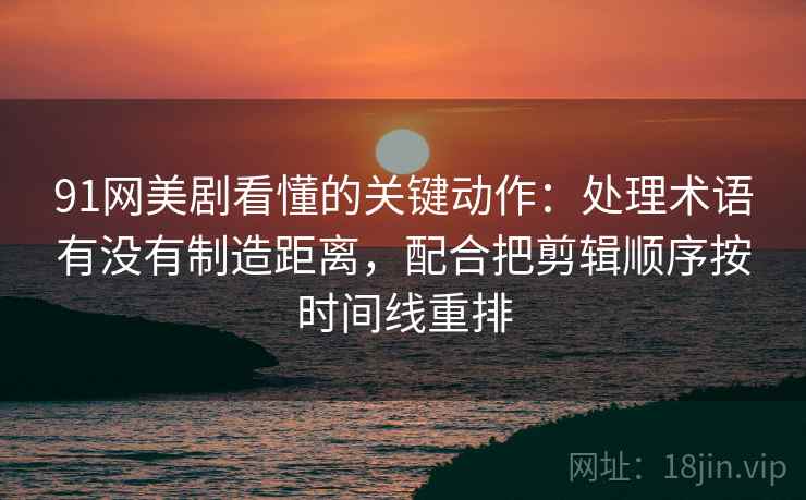 91网美剧看懂的关键动作：处理术语有没有制造距离，配合把剪辑顺序按时间线重排